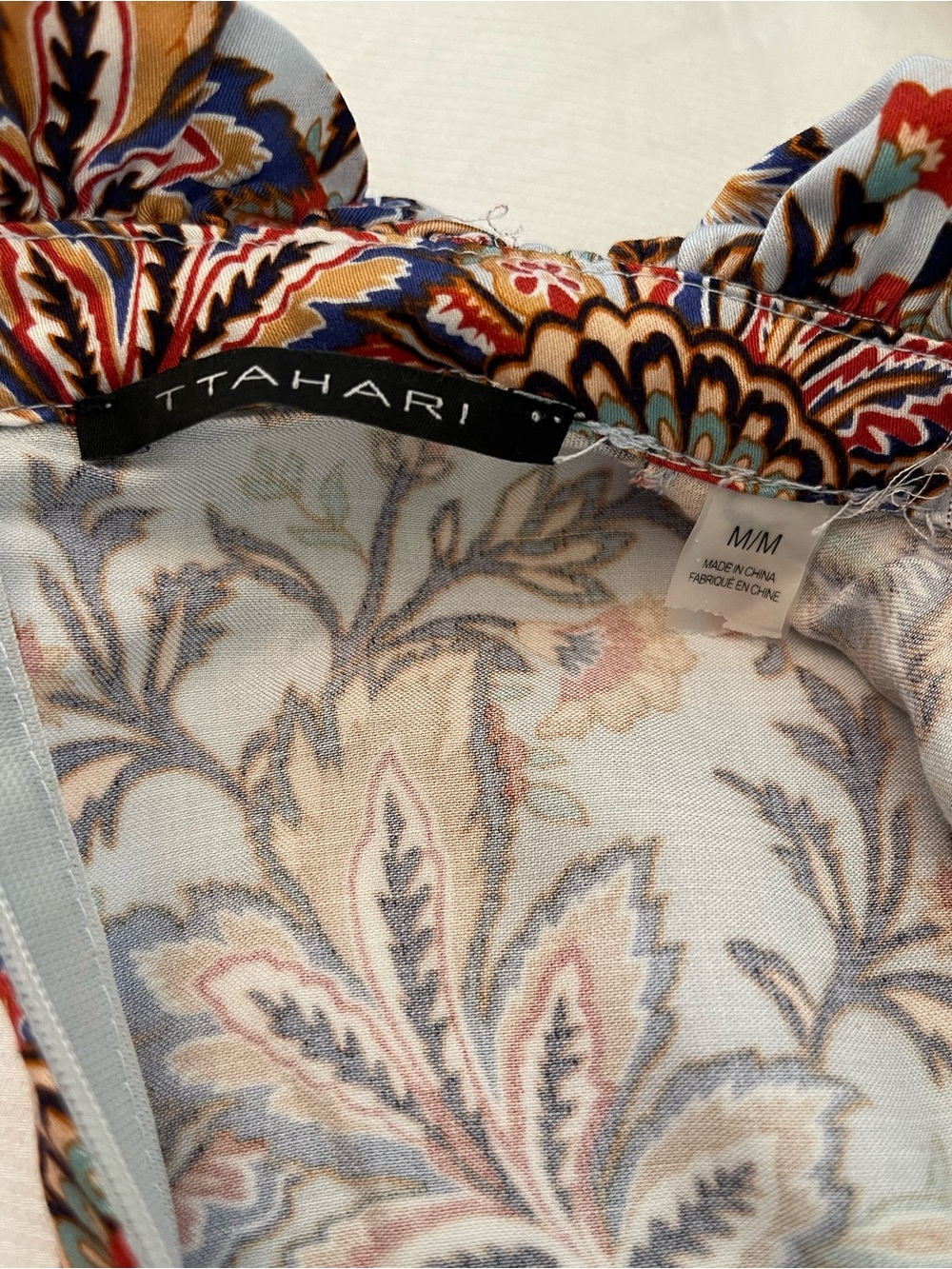 Tahari Multicolor Paisley Ruffled Blouse - Picture 4 of 4